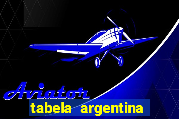 tabela argentina torneo betano